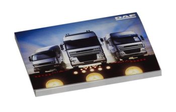 printed sticky notepad in softcover