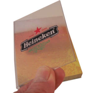 zelfklevende blaadjes met doorzichtige omslag