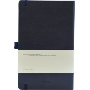 Castelli notitieboek Premium Lederlook Blauw 380 achterzijde