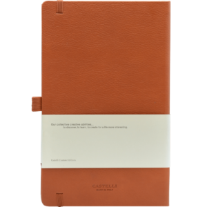 Castelli notitieboek Premium Lederlook Bruin 368 achterzijde