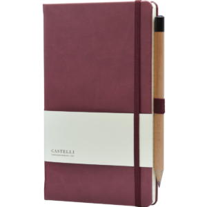 Castelli notitieboek soft touch bordeaux rood