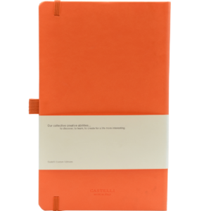 Castelli notitieboek soft touch oranje 452 achterzijde