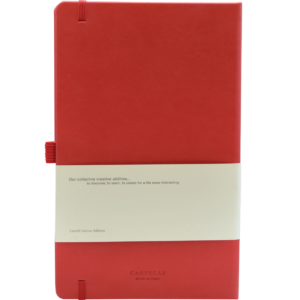 Castelli notitieboek soft touch rood 757 achterzijde