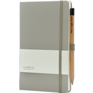 Castelli notitieboek soft touch taupe 639