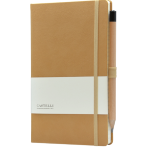 Castelli_ notitieboek Premium Lederlook Cognac bruin 371