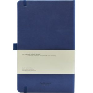 Castelli notitieboek Soft Touch Blauw 481_achter