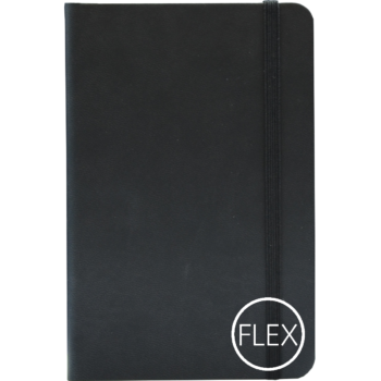 Castelli notitieboek flexibele kaft zwart bedrukt met eigen logo