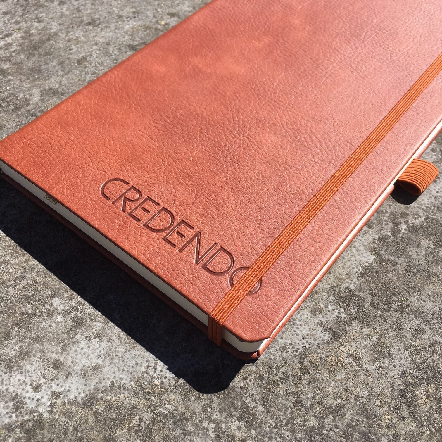Notitieboek Leer Donkerbruin met logo Credendo