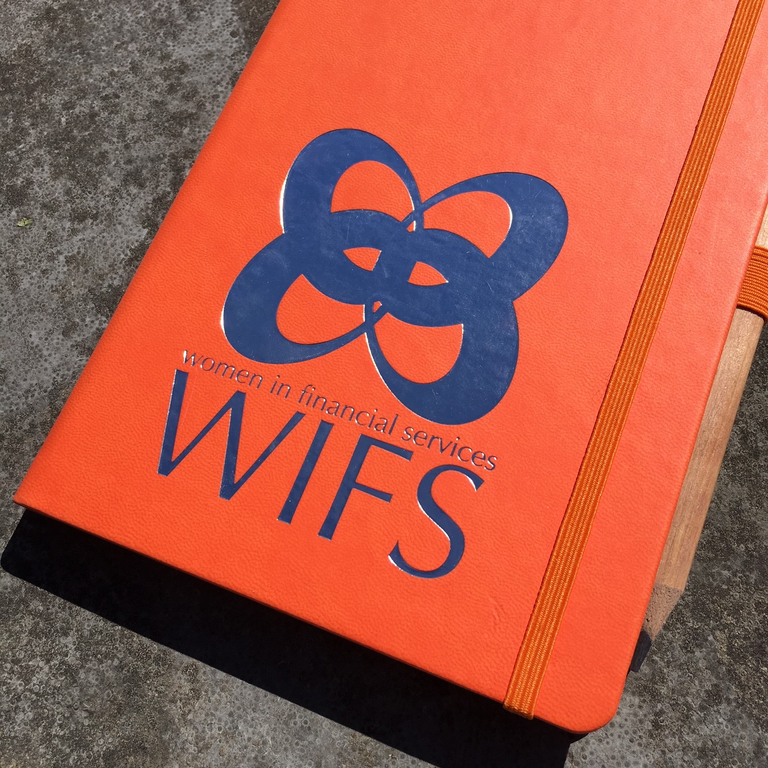 Castelli notitieboek oranje met zilverfolie The Notepad Factory