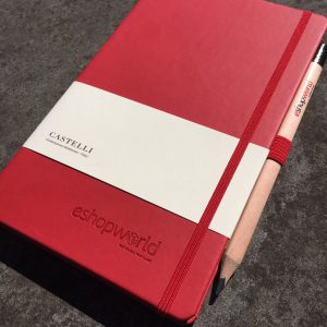 Castelli Soft Touch Rood met preeg The Notepad Factory