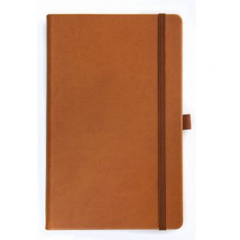 Notitieboek Tan lichtbruin - Met logo bedrukking