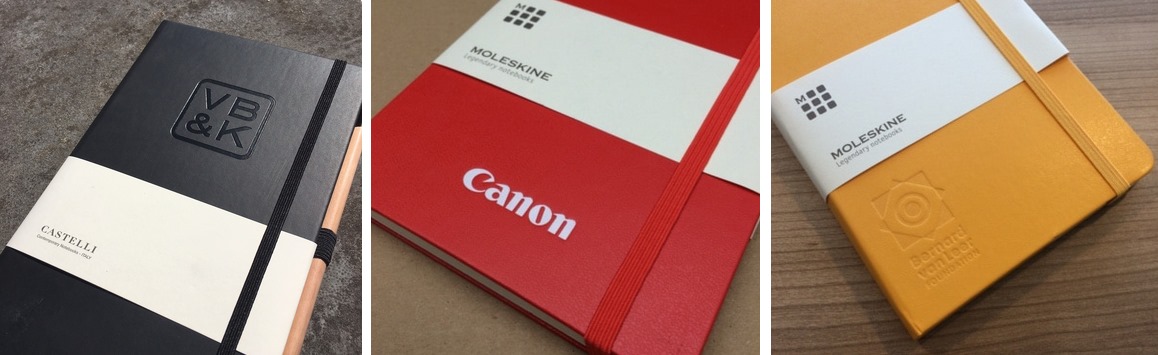 Notebooks met logo bedrukking - Voorbeelden