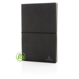 Recycled leder notitieboek zwart 1_web