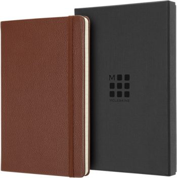 Moleskine Lederen Notitieboek Bruin in cadeauverpakking