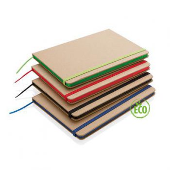 kraftpapieren notitieboek in 4 kleuren