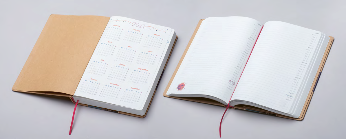 Agenda hardcover kraft fsc papier met eigen logo