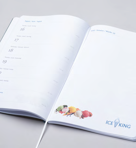 Softcover agenda met eigen logo Palermo