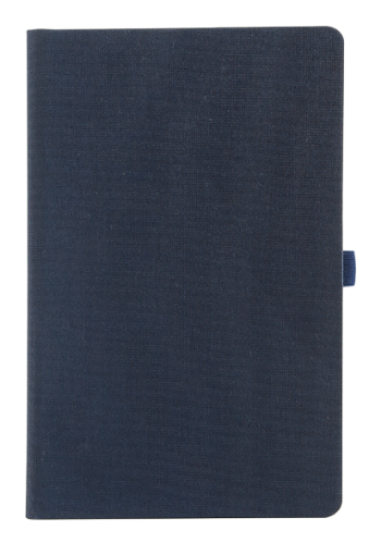 Linnen notitieboek donkerblauw