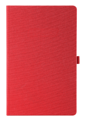 linnen notitieboek rood