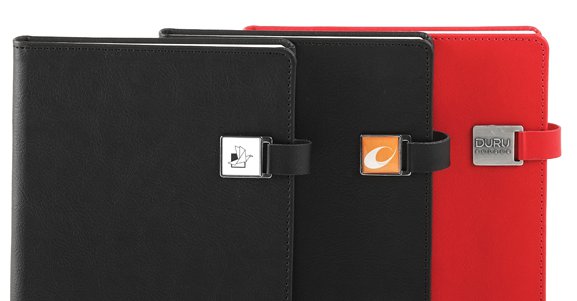 notitieboek met magnetische sluiting met eigen logo