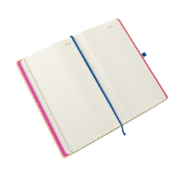 Ivoor kleurig papier met stippen notitieboek