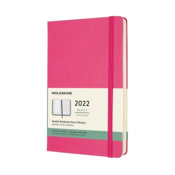 Roze agenda bedrukken met logo - moleskine weekly