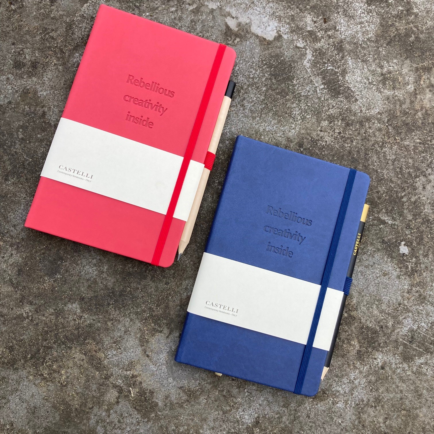 Notitieboek met logo preeg