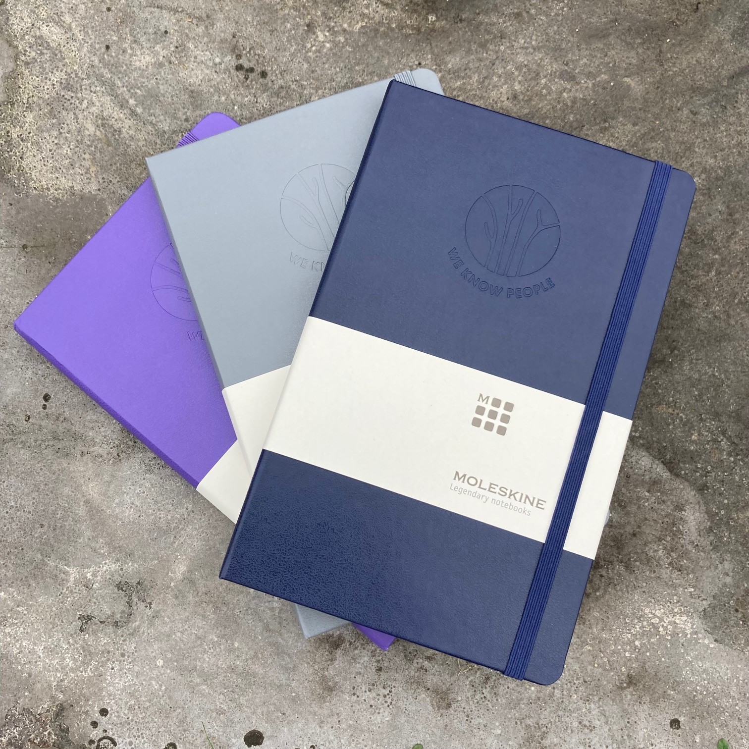 Moleskine notitieboeken met logo gepreegd