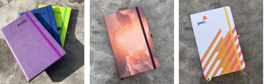 Vechter Cumulatief Londen Notebooks met logo bedrukken | The Notepad Factory