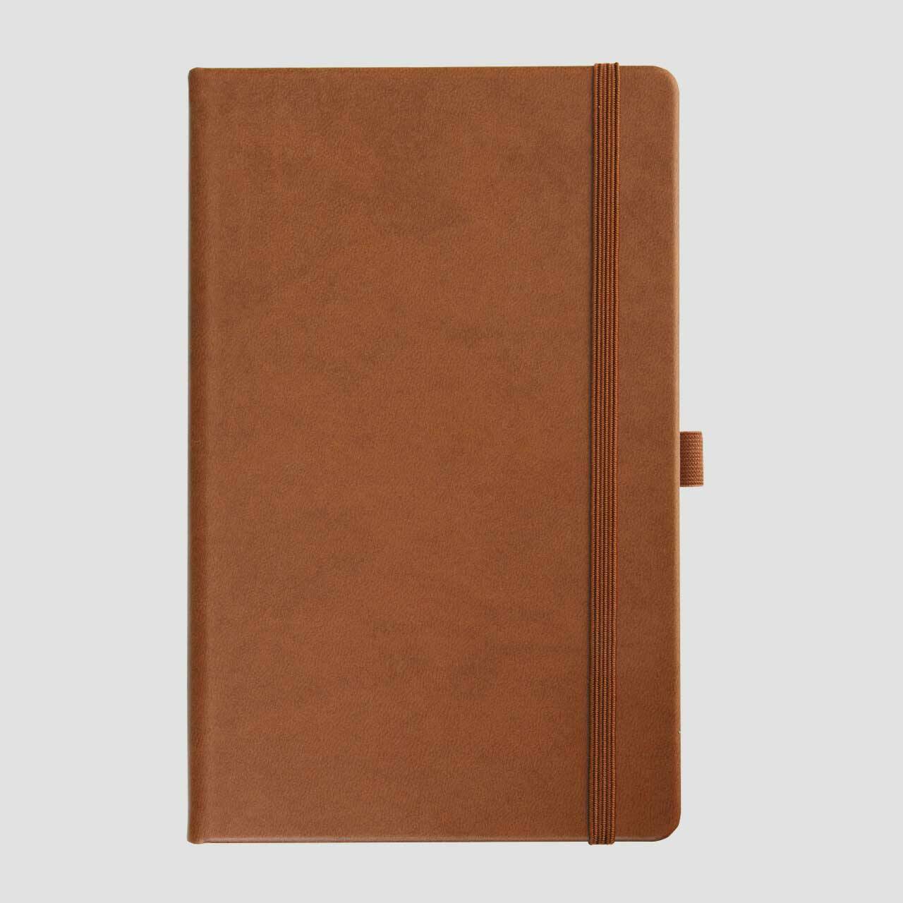 100% Custom notitieboek soft touch kastanje