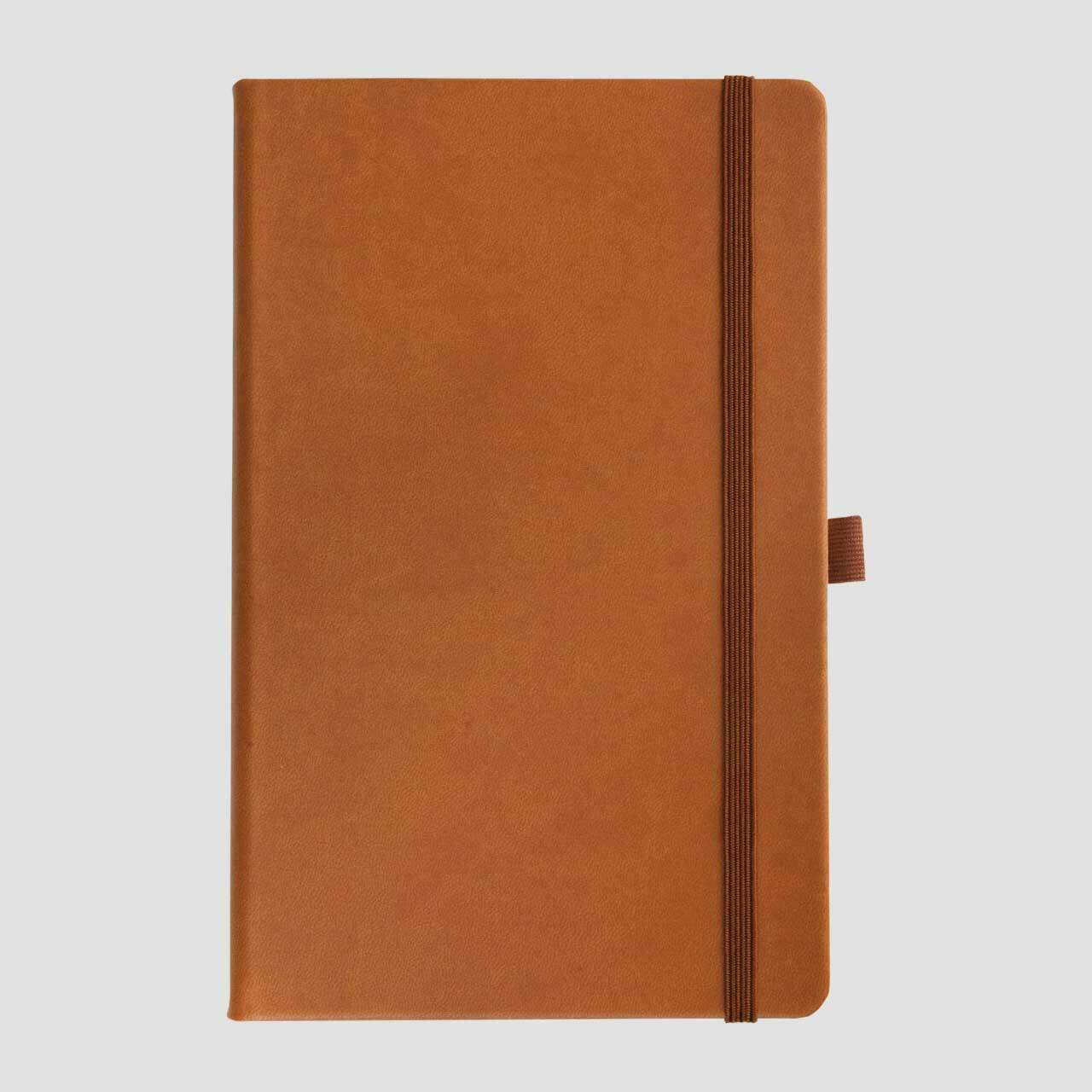 100% Custom notitieboek soft touch tan