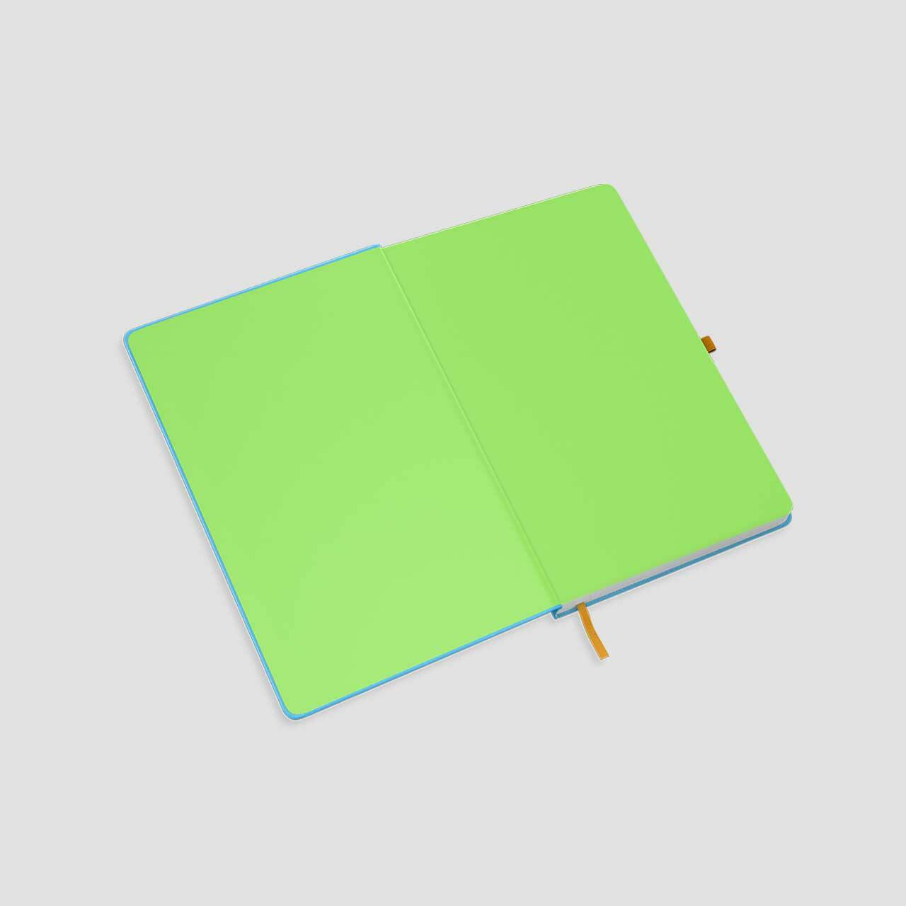 Mix&Match notitieboek opengeslagen spiegelbladen groen