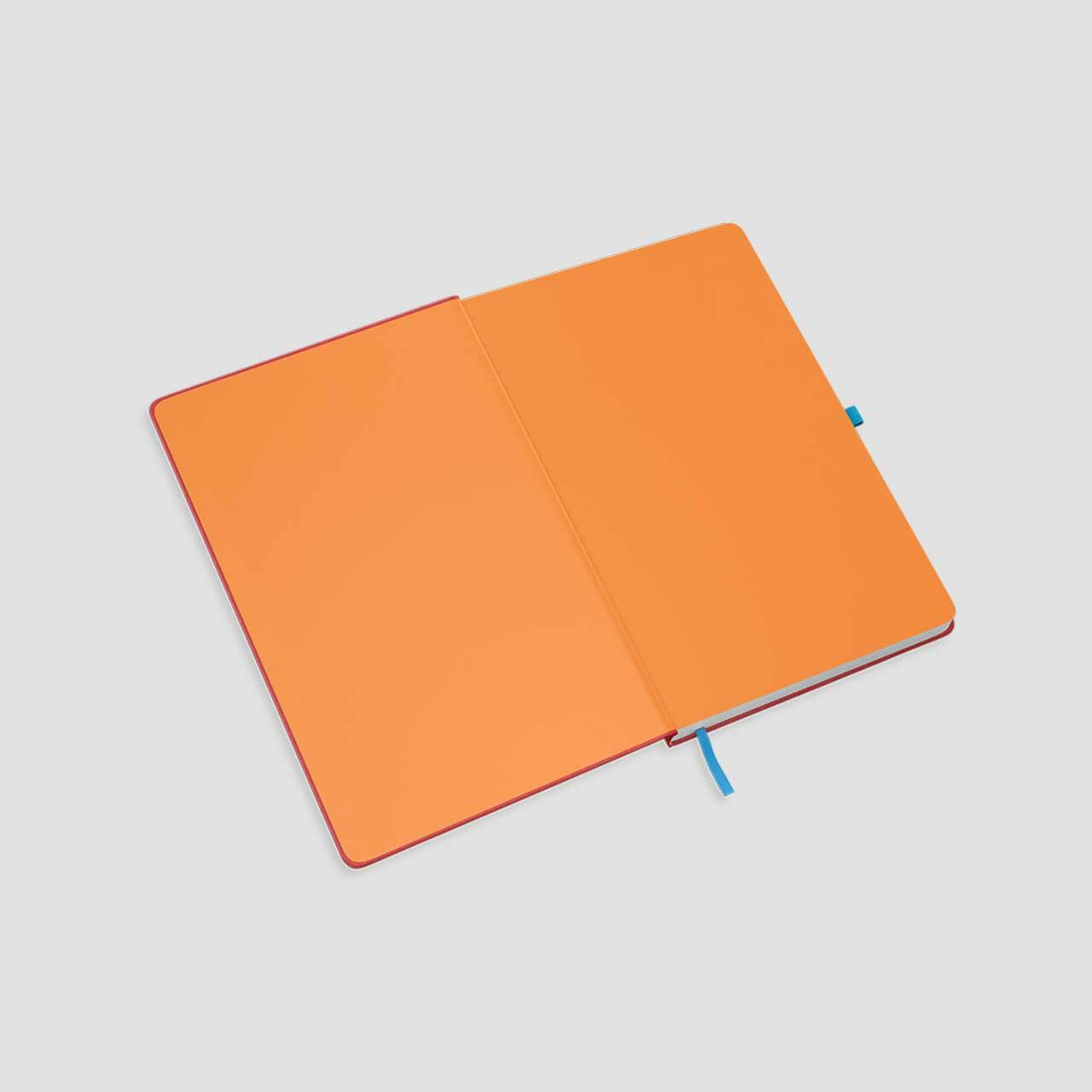 Mix&Match notitieboek opengeslagen spiegelbladen oranje