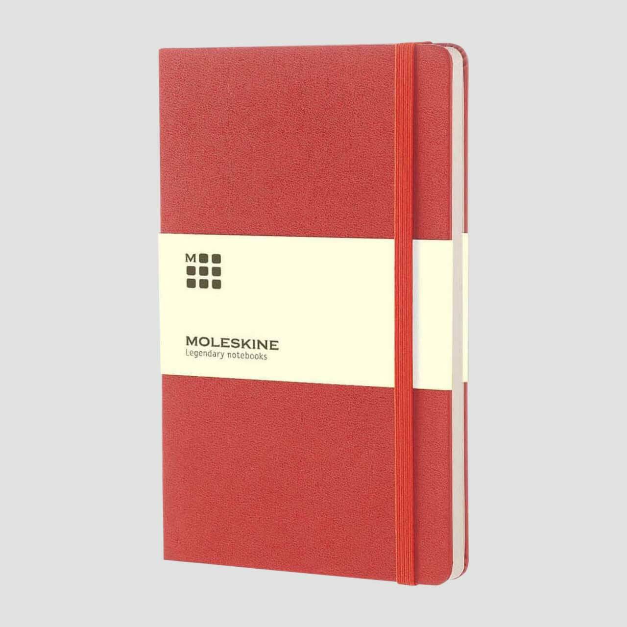 Moleskine notitieboek hard cover met banderol, oranje