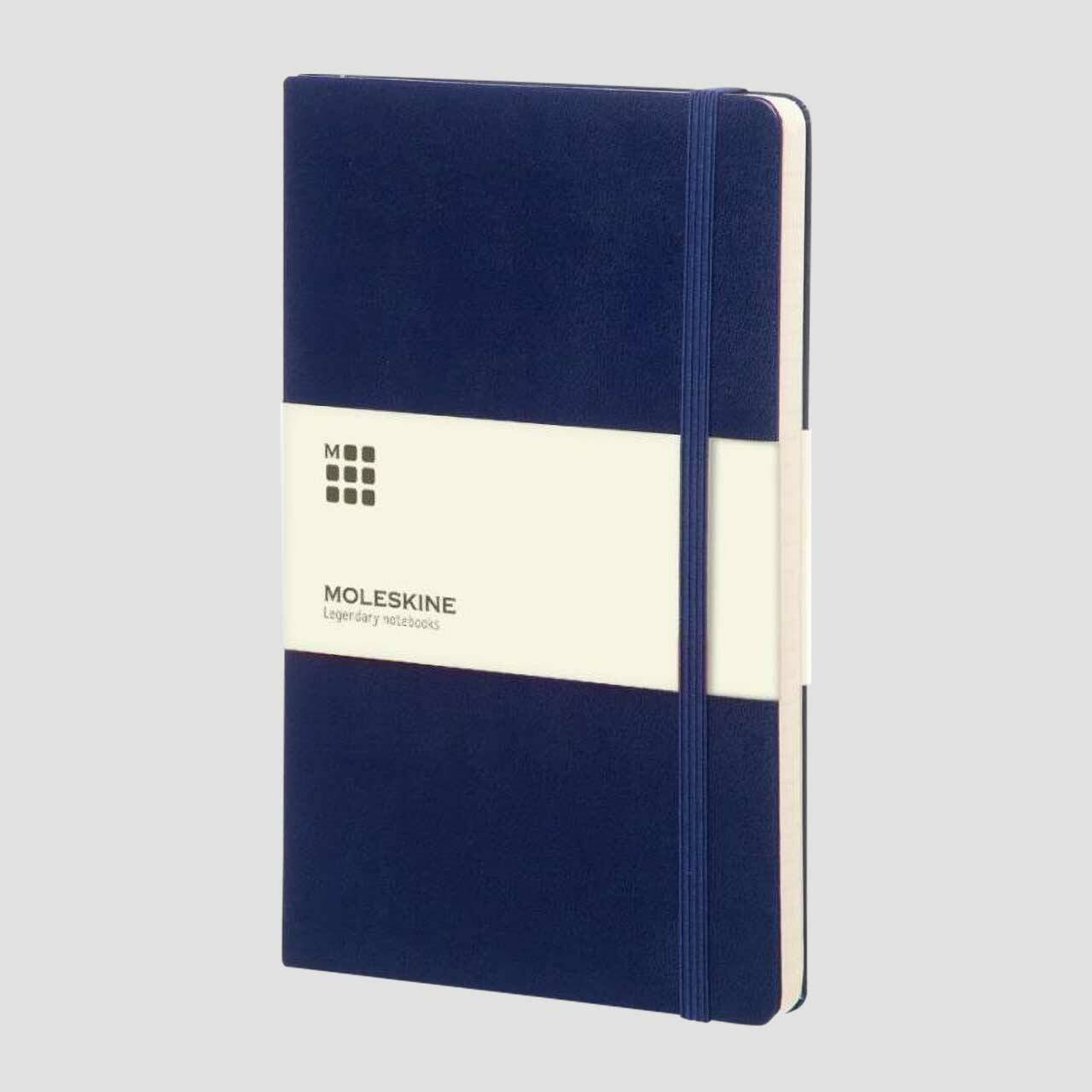 Moleskine notitieboek hard cover met banderol, prussian blauw