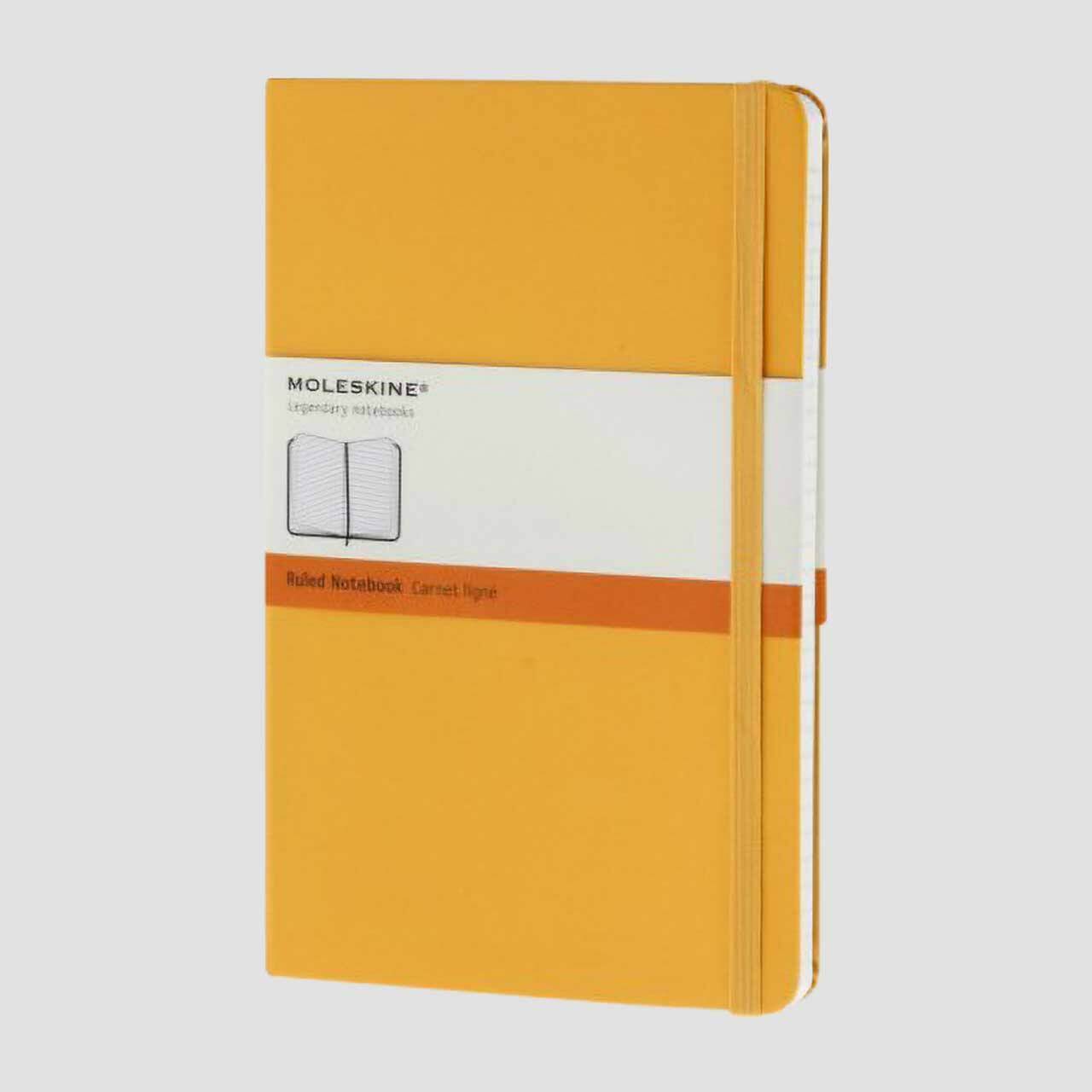 Moleskine notitieboek hard cover met banderol, geel